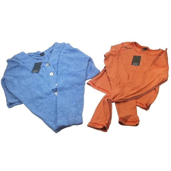2 Piece Wild Fable Women's XS Blue Crop Sweater And Peach Ribbed T-Shirt New - Picture 2 of 16
